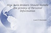 How Data Brokers Should Handle the privacy of Personal Information