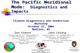 The Pacific Meridional Mode:   Diagnostics and Impacts