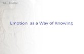 Emotion   as a Way of Knowing