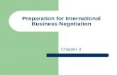 Preparation for International Business Negotiation
