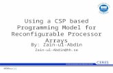 Using a CSP based Programming Model for Reconfigurable Processor Arrays
