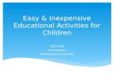 Easy & Inexpensive Educational Activities for Children