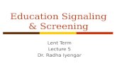 Education Signaling & Screening