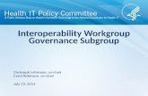 Interoperability Workgroup Governance Subgroup