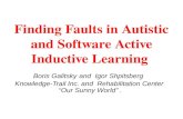 Finding  Faults in Autistic and Software Active Inductive Learning