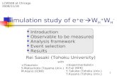 Simulation study of e + e - W H + W H -