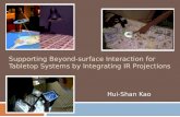Supporting Beyond-surface Interaction for Tabletop Systems by Integrating IR Projections