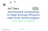 Distributed computing in High Energy Physics with Grid Technologies (Grid tools at PHENIX)