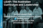 LEAP: The Australian Curriculum and Leadership