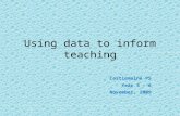 Using data to inform teaching