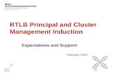 RTLB Principal and Cluster Management Induction
