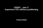 LIS650part 3  important CSS without positioning