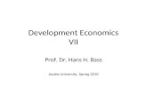 Development Economics VII