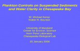 Plankton Controls on Suspended Sediments and Water Clarity in Chesapeake Bay
