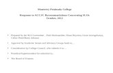 Monterey Peninsula College Response to ACCJC Recommendations Concerning SLOs October, 2012