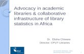 Advocacy in academic libraries & collaborative infrastructure of library statistics in Africa