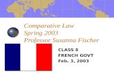 Comparative Law  Spring 2003 Professor Susanna Fischer