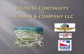 BUSINESS  CONTINUITY for HULMAN &  COMPANY  LLC