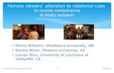 Female viewers’ attention to relational cues  in movie melodrama & body esteem