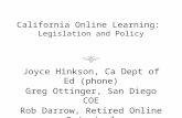 California Online Learning:  Legislation and Policy