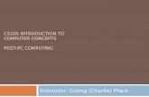 CS105 Introduction to  Computer Concepts PoST -pc computing