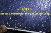 Leptin A Potential Biomarker for Childhood Obesity ?