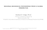 REGIONAL  BIOMEDICAL  ENGINEERING FROM A  GLOBAL PERSPECTIVE