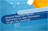 Ground Reaction Force: Dominant vs. Non Dominant Single Leg Landings