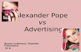 Alexander Pope  vs  Advertising