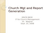 Church Mgt and Report Generation