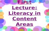 First Lecture: Literacy in Content Areas