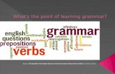 What's the point of learning grammar?