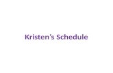 Kristen’s Schedule