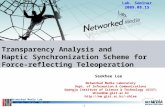 Transparency Analysis and  Haptic Synchronization Scheme for Force-reflecting Teleoperation