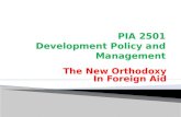 PIA 2501 Development Policy and Management