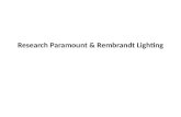 Research Paramount & Rembrandt Lighting