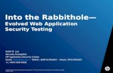 Into the  Rabbithole — Evolved Web Application  Security Testing