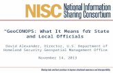 “ GeoCONOPS : What It Means for State and Local Officials”