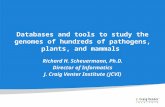 Databases and tools to study the genomes of hundreds of pathogens,  plants,  and  mammals