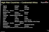 High Risk Countries – Continental Africa