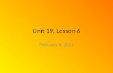 Unit 19, Lesson 6