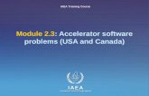 Module 2.3 : Accelerator software problems (USA and Canada)