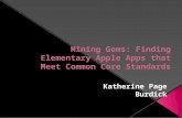 Mining Gems: Finding Elementary Apple Apps that Meet Common Core Standards