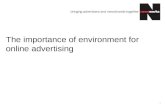 The importance of  environment for online  advertising