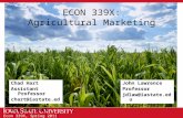 ECON 339X: Agricultural Marketing