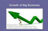 Growth of Big Business