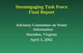 Streamgaging Task Force Final Report