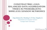 Constructing Load-Balanced Data  Aggregation Trees  in Probabilistic Wireless  Sensor Networks