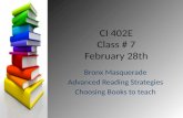 CI 402E Class #  7 February 28th