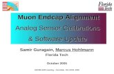Muon Endcap Alignment Analog Sensor Calibrations  & Software Update